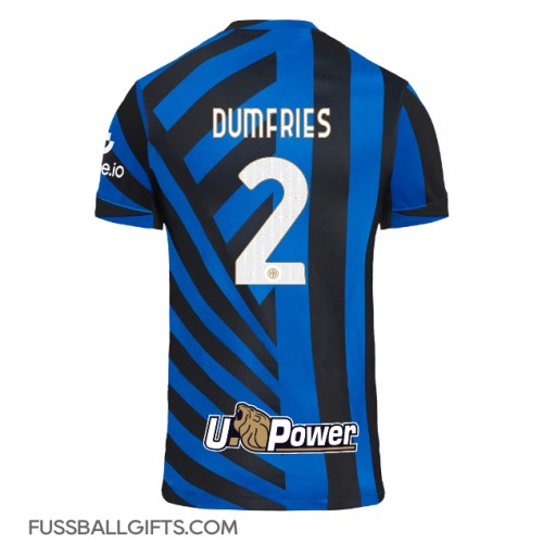 Inter Milan Denzel Dumfries #2 Fußballbekleidung Heimtrikot 2024-25 Kurzarm